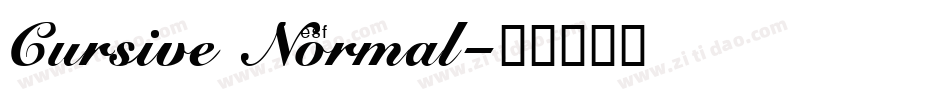 Cursive Normal字体转换